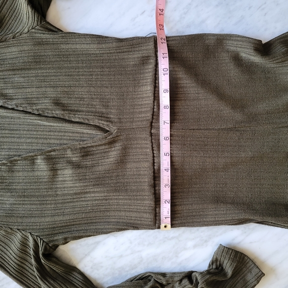 Akira Green Jumpsuit Curious About Ya Ruched Green Small - Picture 6 of 7